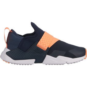 nike huarache azul con naranja