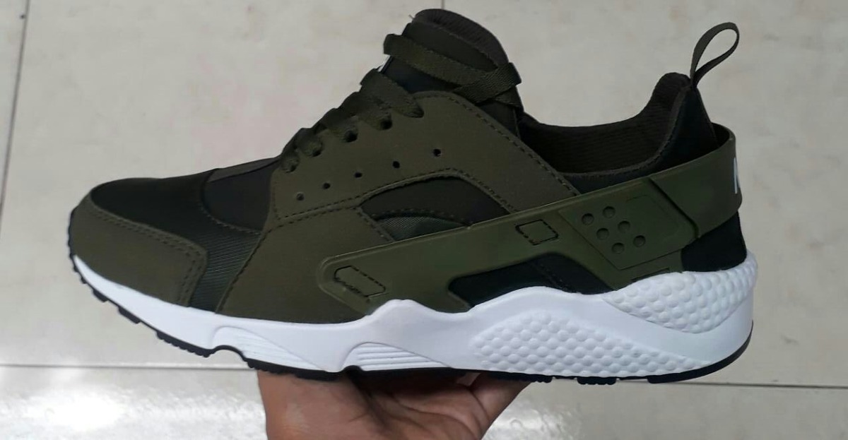 nike huarache hombre verde militar