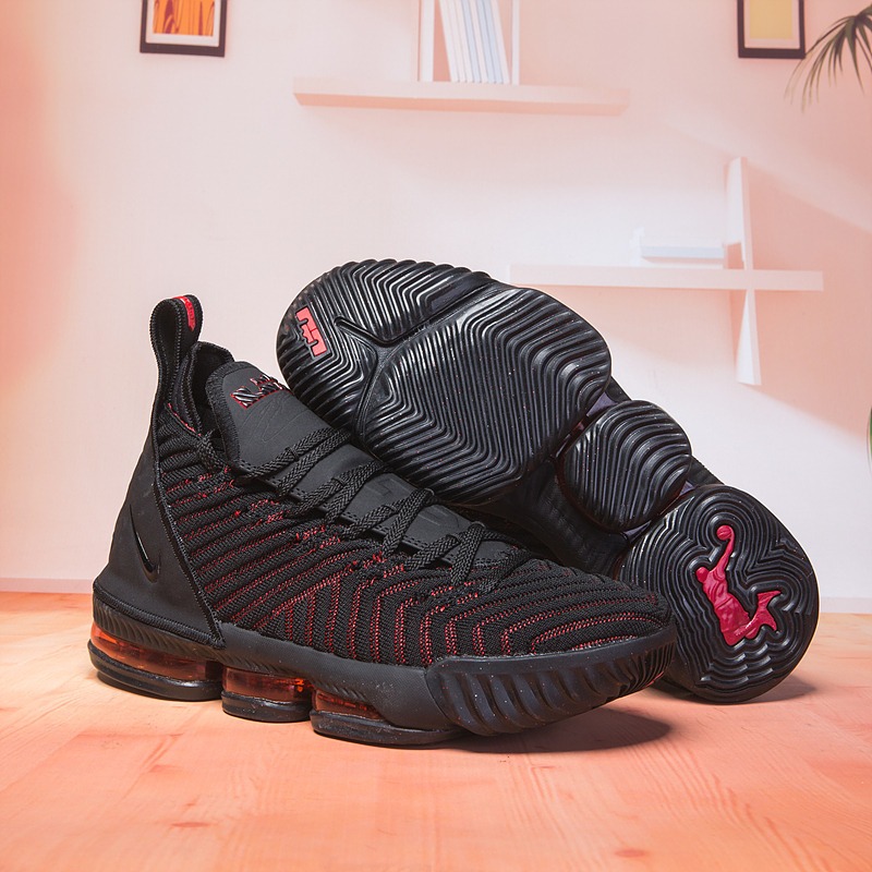 lebron 16 negro con rojo