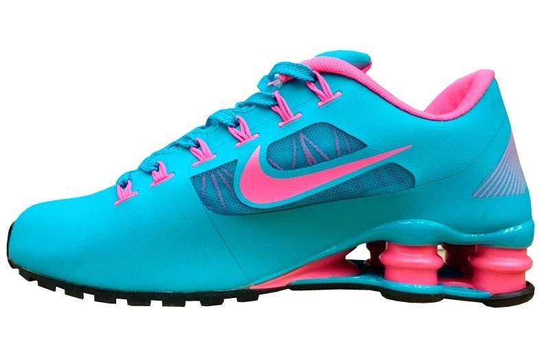 nike shox feminino azul bebe