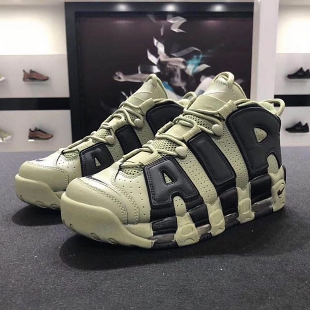 nike uptempo verde militare