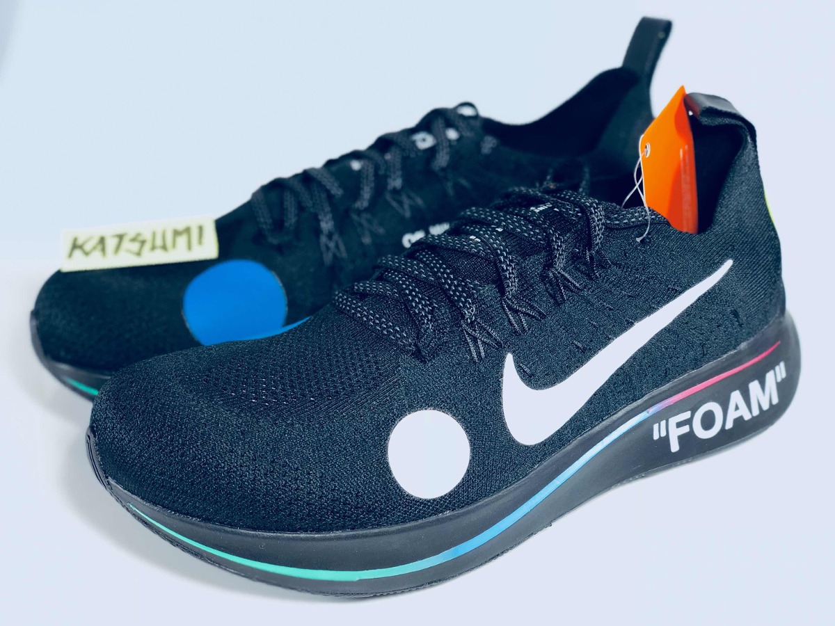 Nike Zoom Fly Flyknit Mercurial X Off White Black 42 10 Ds - R$ 1.935,00 em Mercado Livre