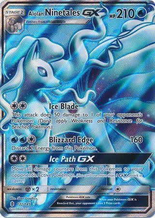 Ninetales De Alola-gx (132/145) Carta Pokémon Full Art Pt 