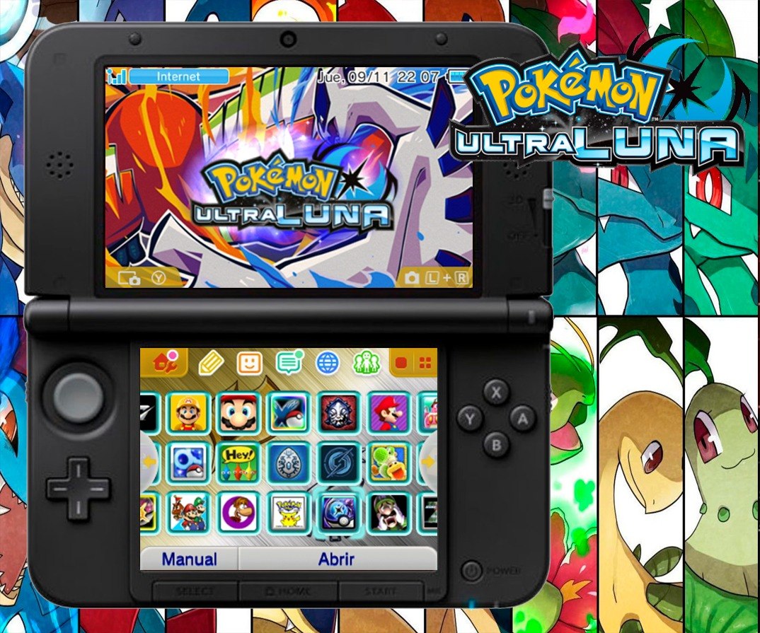 Nintendo 3ds Xl Pokemon Ultra Sol Y Maker + 32 Juegos 32gb ...