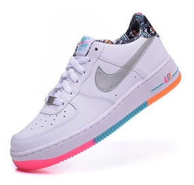 Nk Air Force 1 Blanca Con Suela Arco Iris Dama Rainbow Nk Air Force 1 Blanca Con Suela Arco Iris Dama Rainbow