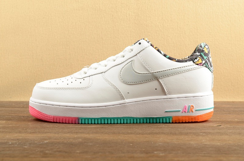 Nk Air Force 1 Blanca Con Suela Arco Iris Dama Rainbow Nk Air Force 1 Blanca Con Suela Arco Iris Dama Rainbow