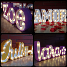 Nombre Letras Deco Led 3 Candybar Luces Polifan Eventos bfY76gy