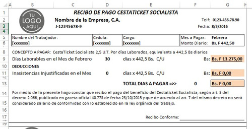 nomina 2018 control recibo de pago lottt plantilla hoj formato de nomina quincenal