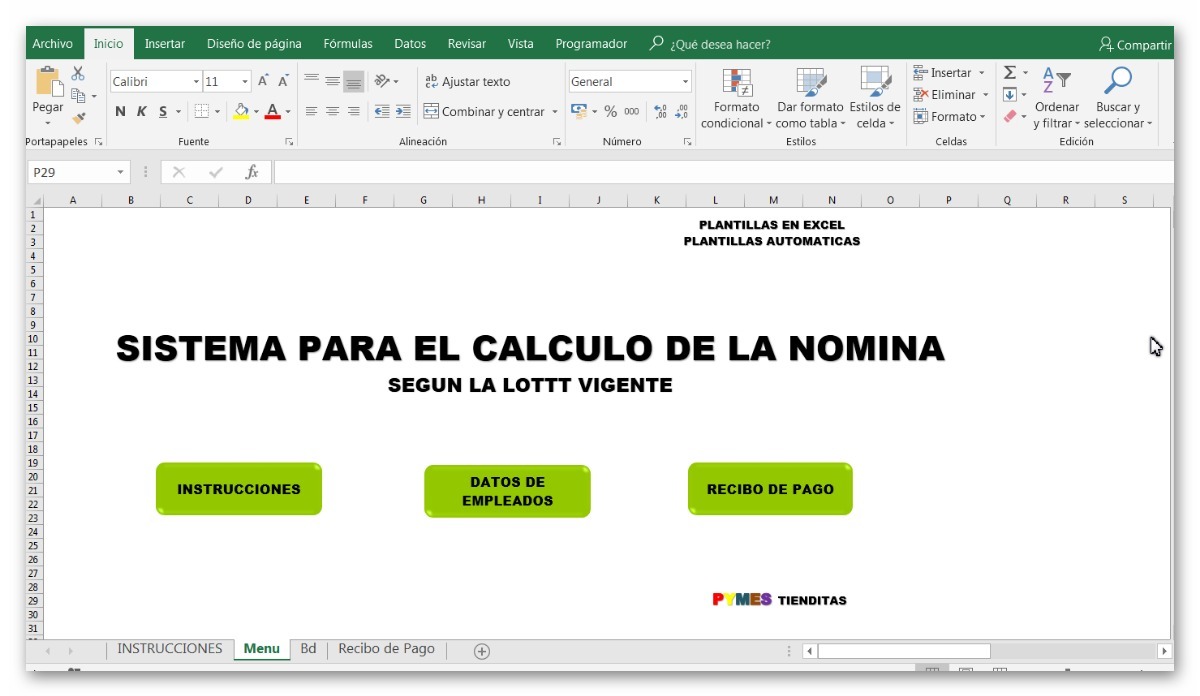 nomina excel bs 105 00 en mercado libre