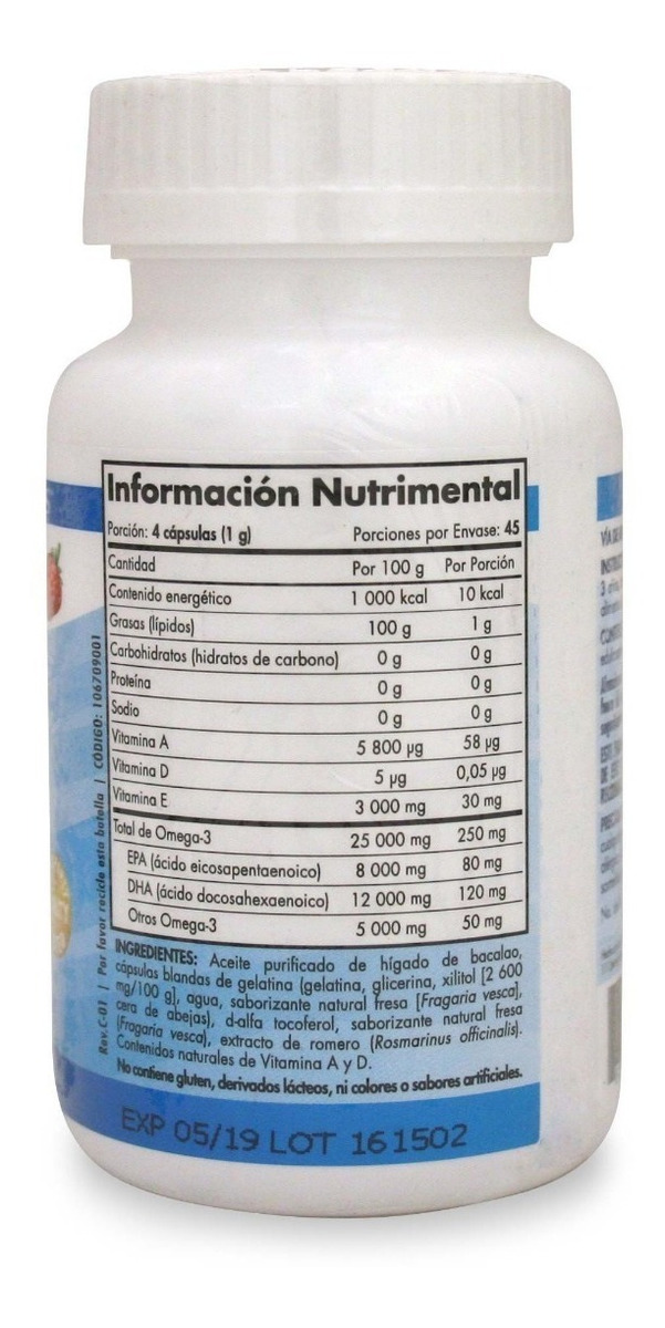 Nordic Naturals Childrens Dha Vitamina Omega 3 Capsula ...