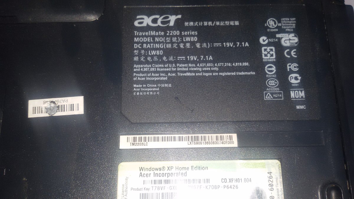 Acer TravelMate 2200 FIR Windows Vista 64-BIT Acer TravelMate 2200 FIR Drivers for Mac