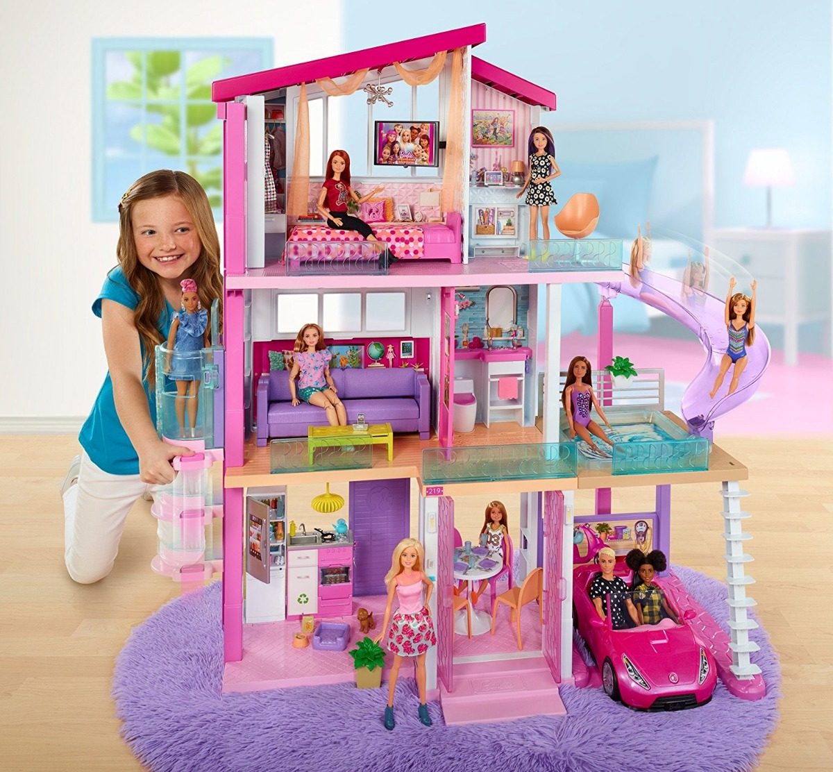 Nueva Casa Barbie Modelo 2018 Original Con Tobogan 3 Pisos ...