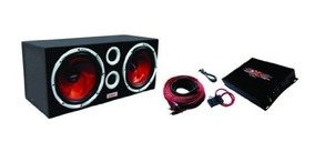 NEW WOOFER BOX DUAL 10/" XXX 2-WAY LOADED ANGLE STYLE; 300WATTS KIC100