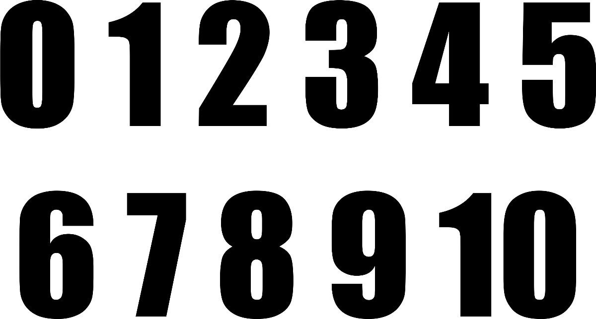 KADURSPORT | Numeros Camiseta Vinilo 20 Cm Blanco Negro Estampado - $ 85,00
