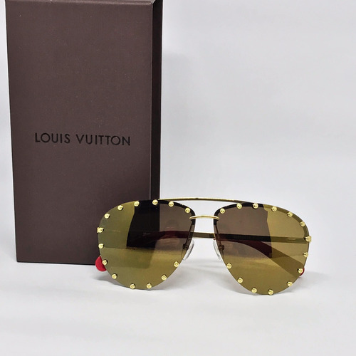 Óculos De Sol Louis Vuitton The Party Dourado - R$ 890,00 em Mercado Livre