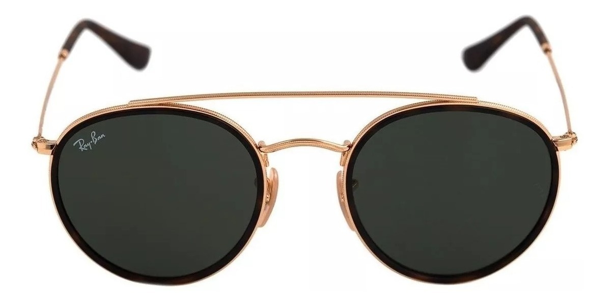 oculos de sol ray ban round double bridge preto rb3647 oculos de sol ray ban round double bridge preto rb3647