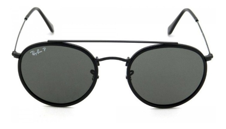 oculos de sol ray ban round double bridge preto rb3647 oculos de sol ray ban round double bridge preto rb3647