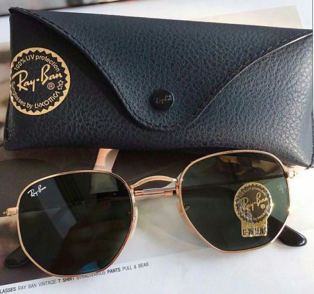 Oculos De Sol Rayban Ray Ban Hexagonal Promoção Frete Grátis - R$ 129