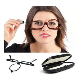Óculos Para Maquiagem Com Estojo Auto Makeup Lente Giratória