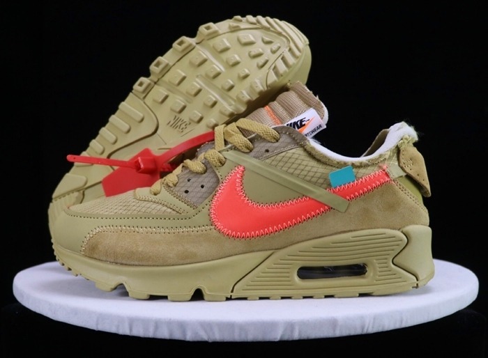 Off white X Nike Air Max 90 Desert Ore Importación B ) Off white X Nike Air Max 90 Desert Ore Importación B )