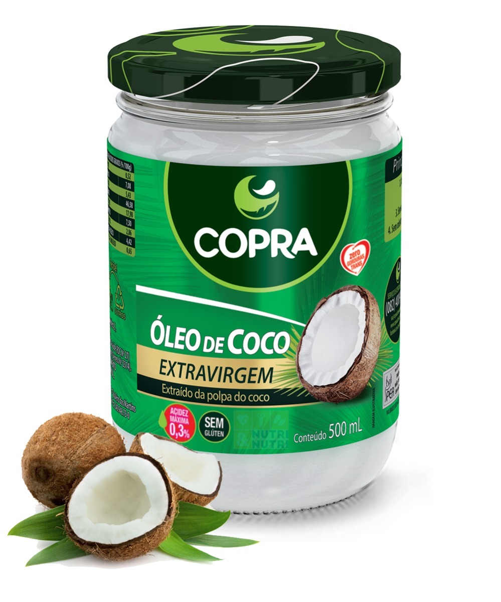 Oleo De Côco Para Lubrificante Óleo De Coco Ev 500ml Copra + Óleo Ricino 100ml - R$ 42,53 em Mercado Livre
