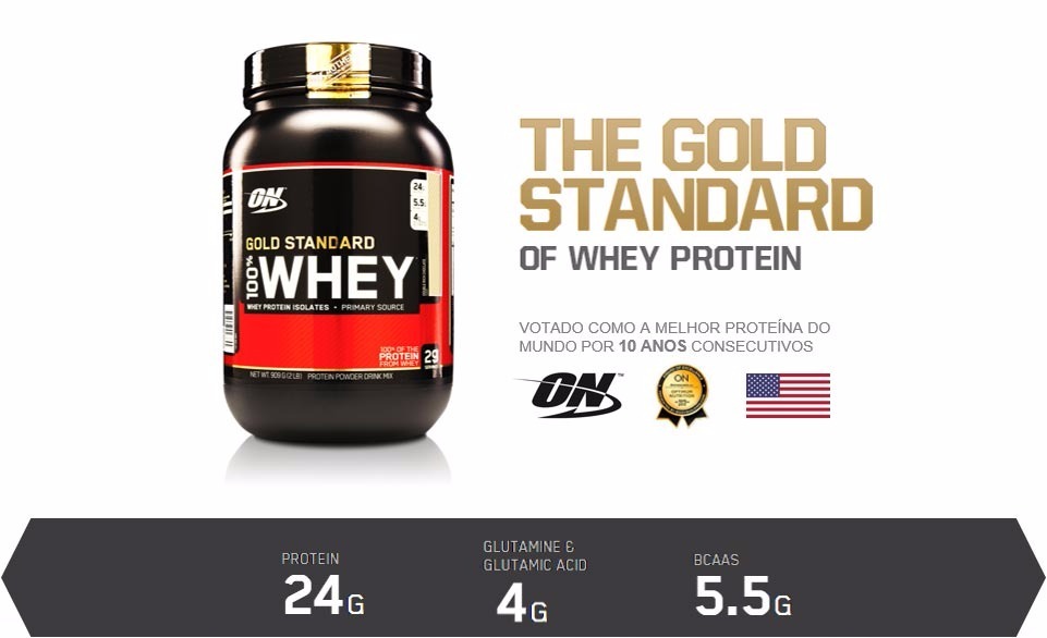 Whey Gold Standard Isolado 2.27kg 5lbs - Optimum Nutrition - R$ 349,99