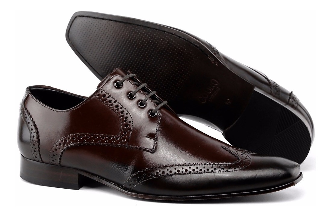 sapato brogue masculino marrom