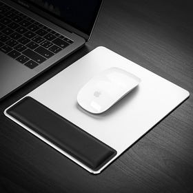 Pad Mouse Premiun Aluminio Macbook Notebook Con Apoya Muñeca