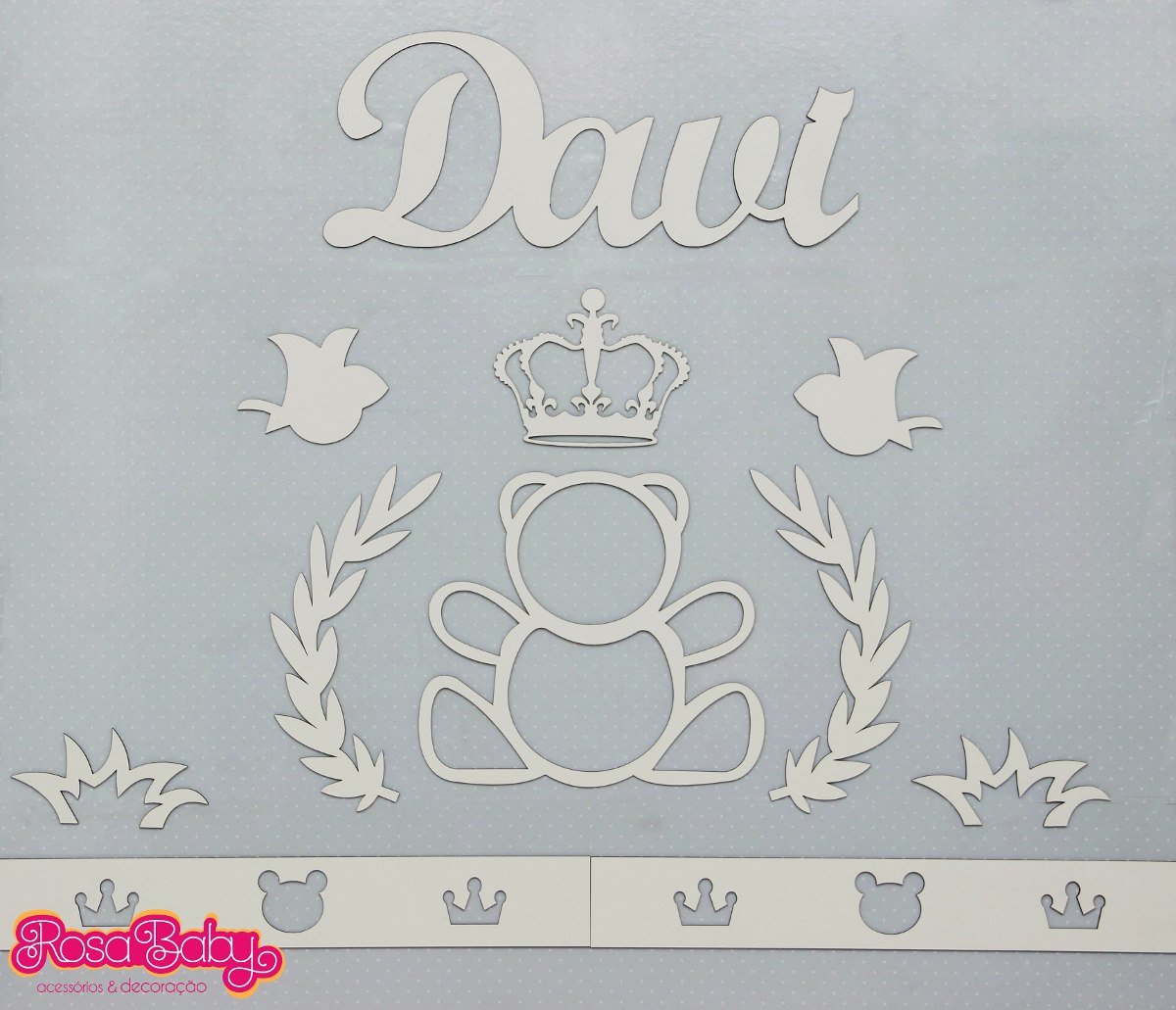 Painel De Parede Mdf Branco Urso Príncipe Quarto Do Beb u00ea R$ 129,90 em Mercado Livre Aparador Laqueado Bege ~ Painel De Parede Mdf Branco Urso Príncipe Quarto Do Beb u00ea R$ 129,90 em Mercado Livre