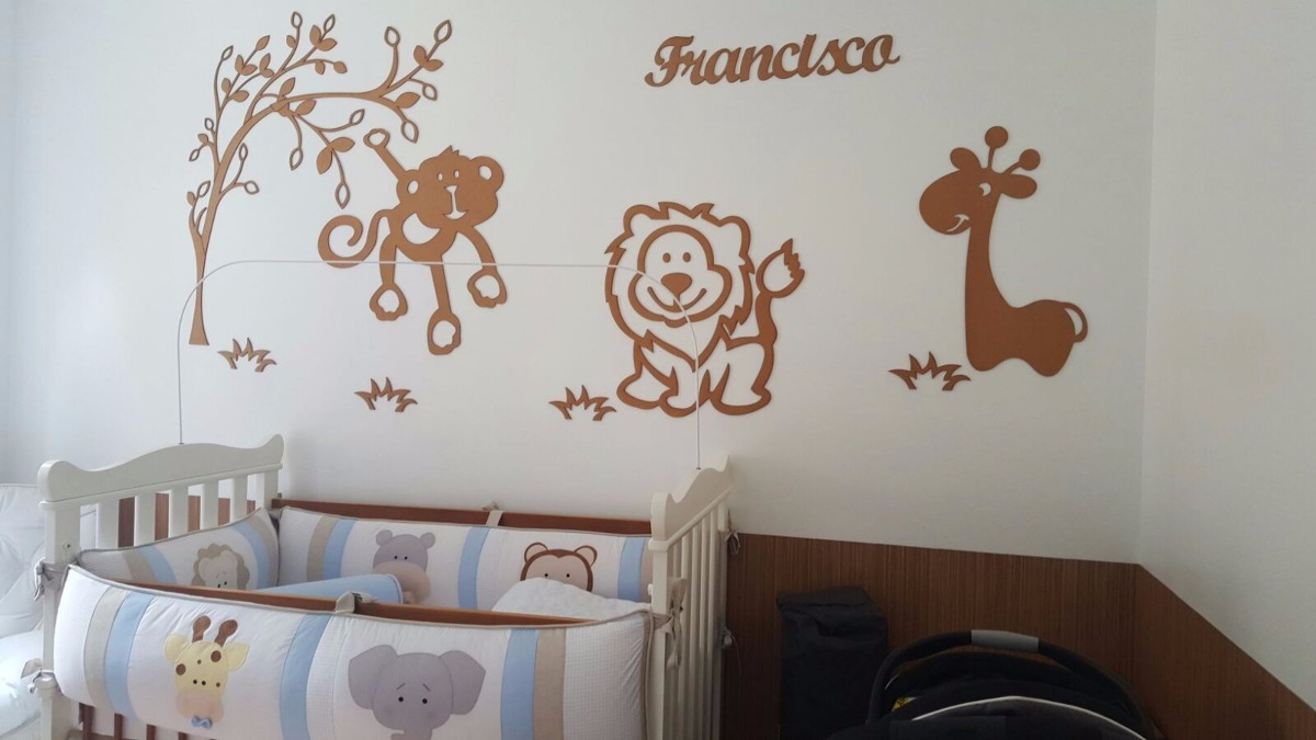 Painel De Parede Mdf Cru Safári Quarto Beb u00ea R$ 99,00 em Mercado Livre Adesivo De Parede Banheiro Pastilhas ~ Painel De Parede Mdf Cru Safári Quarto Beb u00ea R$ 99,00 em Mercado Livre