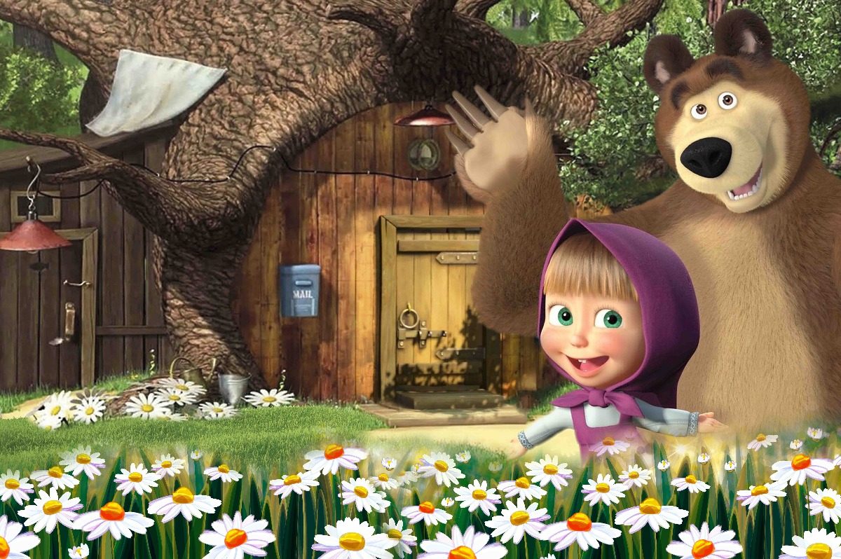 Painel Sublimado 3d Tecido Masha E O Urso 002 3x2 - R$ 302 ... Painel Sublimado 3d Tecido Masha E O Urso 002 3x2 - R$ 302 ...