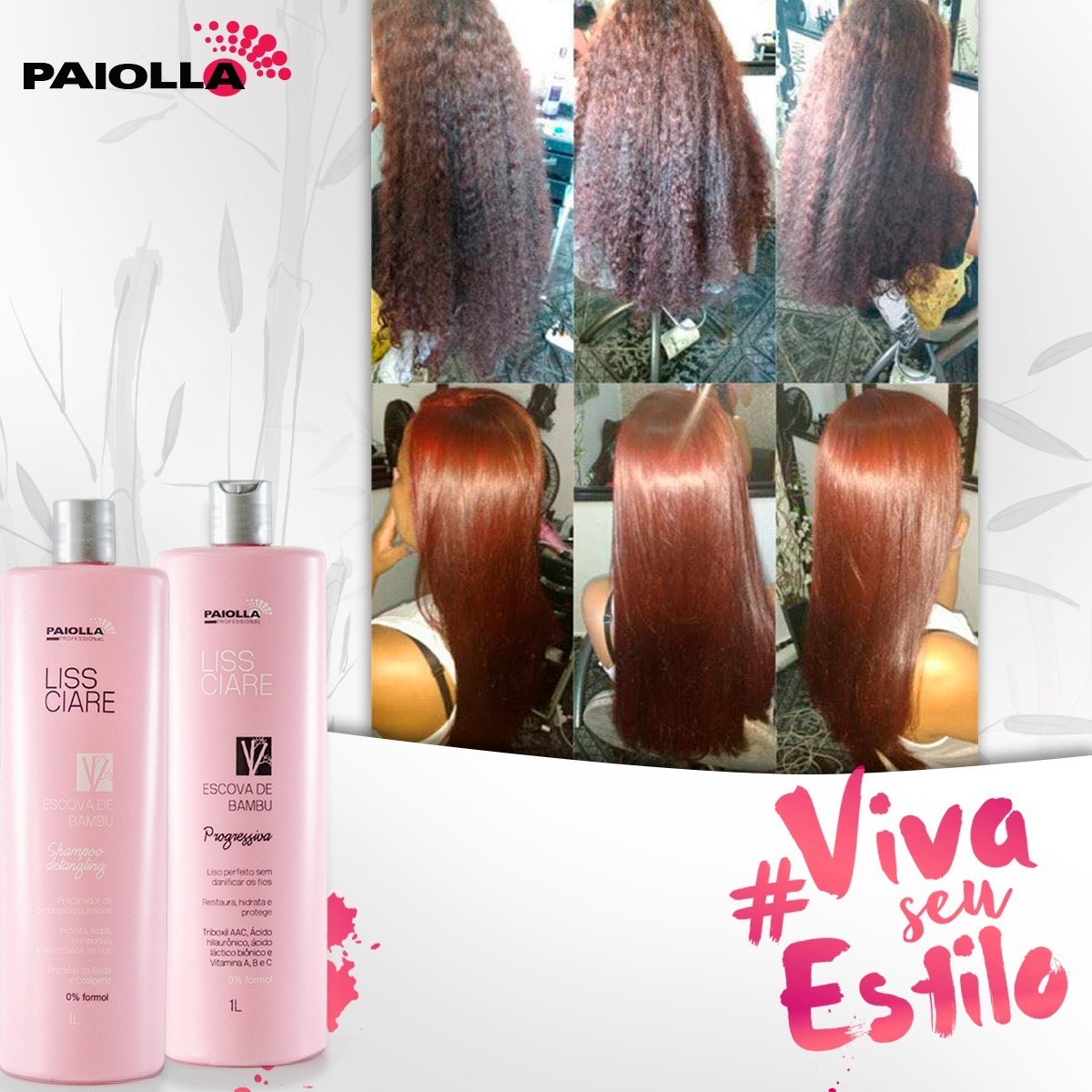 paiolla banbu 1 litro paiolla matiz1l selagem1 l shampoo 1l r