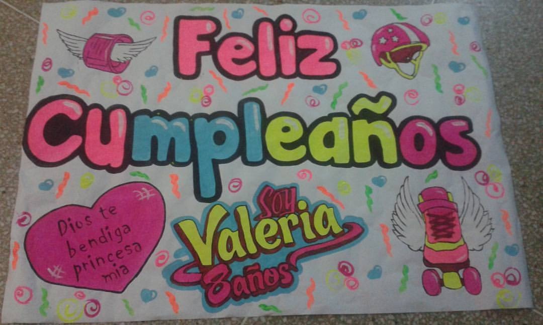 Pancartas De Cumpleaños - Bs. 0,35 en Mercado Libre