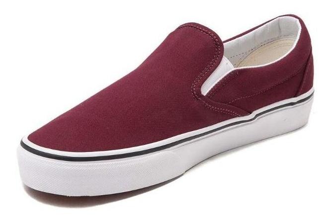 vans slip on bordo