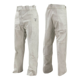 Pantalon Cuero Vaqueta 1/2 Medio Paseo Blanco Para Soldador