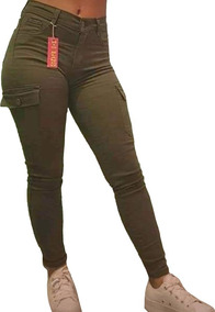 Pantalon De Mujer Cargo Gabardina Chupin Elastizado Pantalon De Mujer Cargo Gabardina Chupin Elastizado