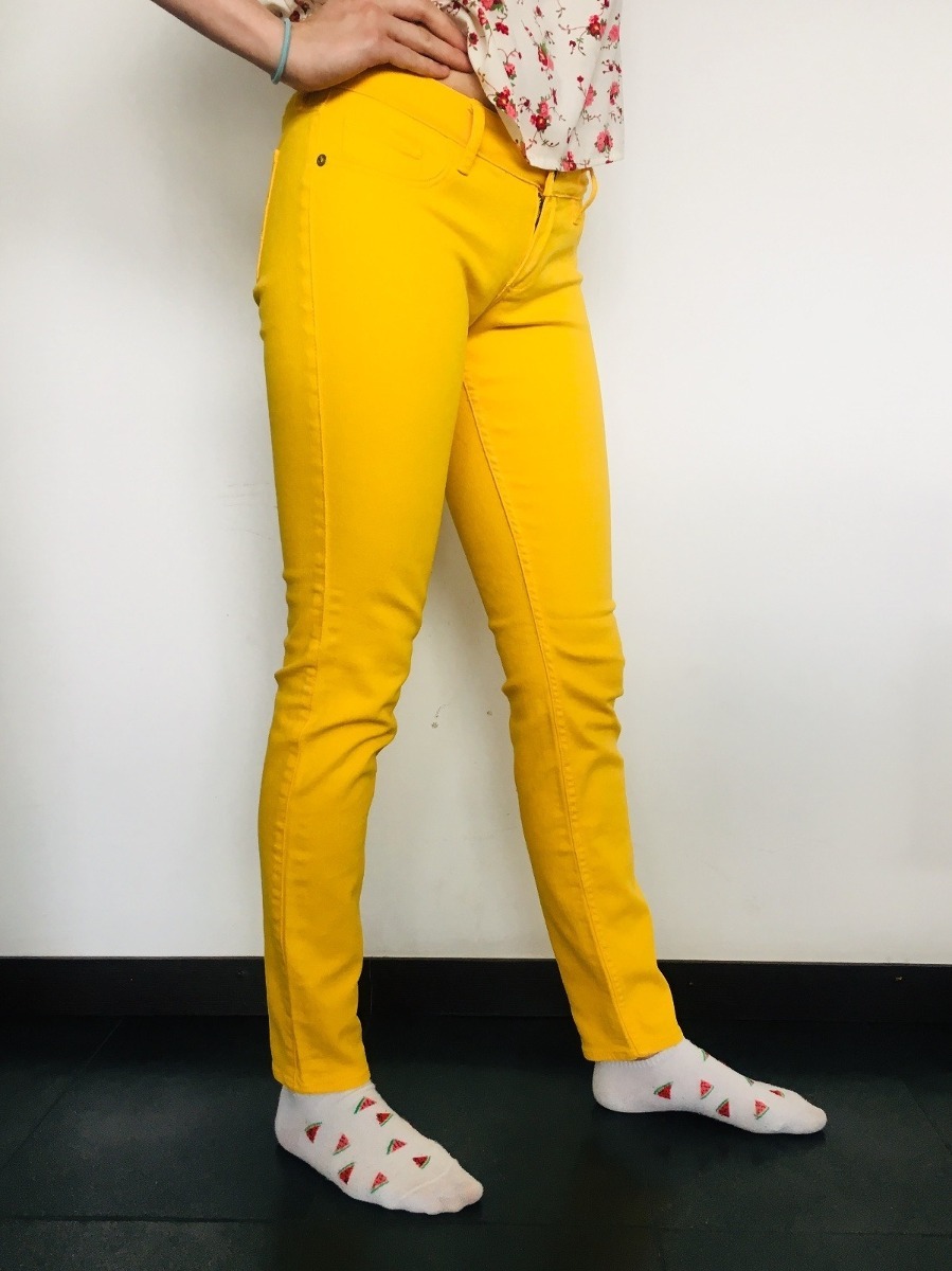 Jean Pantalón Mujer Amarillo Sleam uFJ3lK1cT