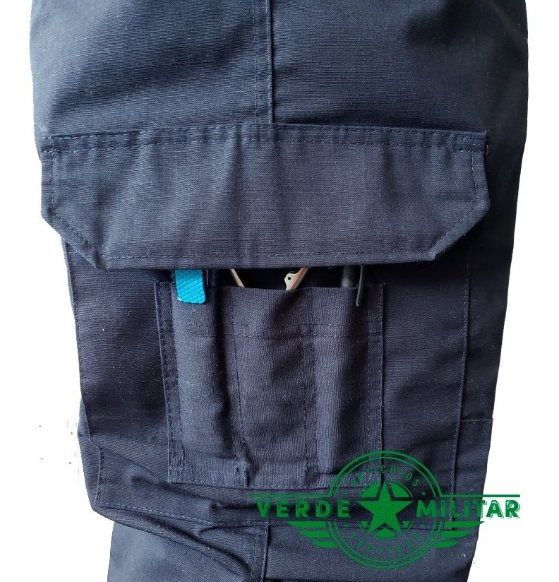 Pantalon Paramedico Bolsas De Cargo Con Reflejante Y Holster Táctico