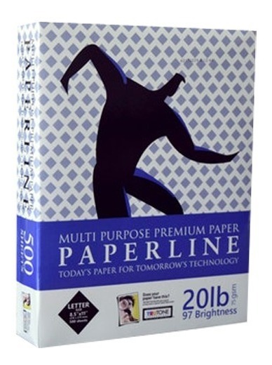 Papel Bond Paperline Blancura 97% Carta 75 Gr 5000 Hojas 