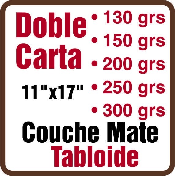 Papel Couche Mate 1,000 Hojas Tabloide 11x17 130 Gr 