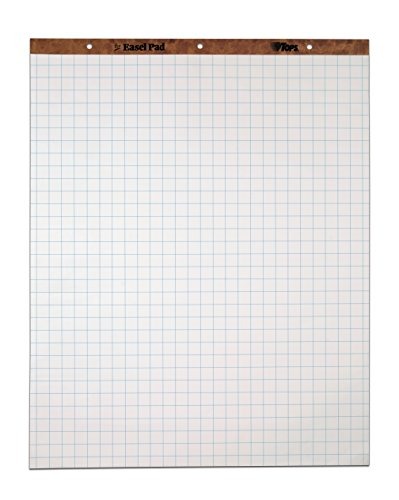 papel cuadriculado tops 27 x 34 pulgadas blanco 50 hojas