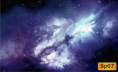 Papel De Parede 3d Estrelas Espaço Galáxia Céu Fosco Luxo M² R 52