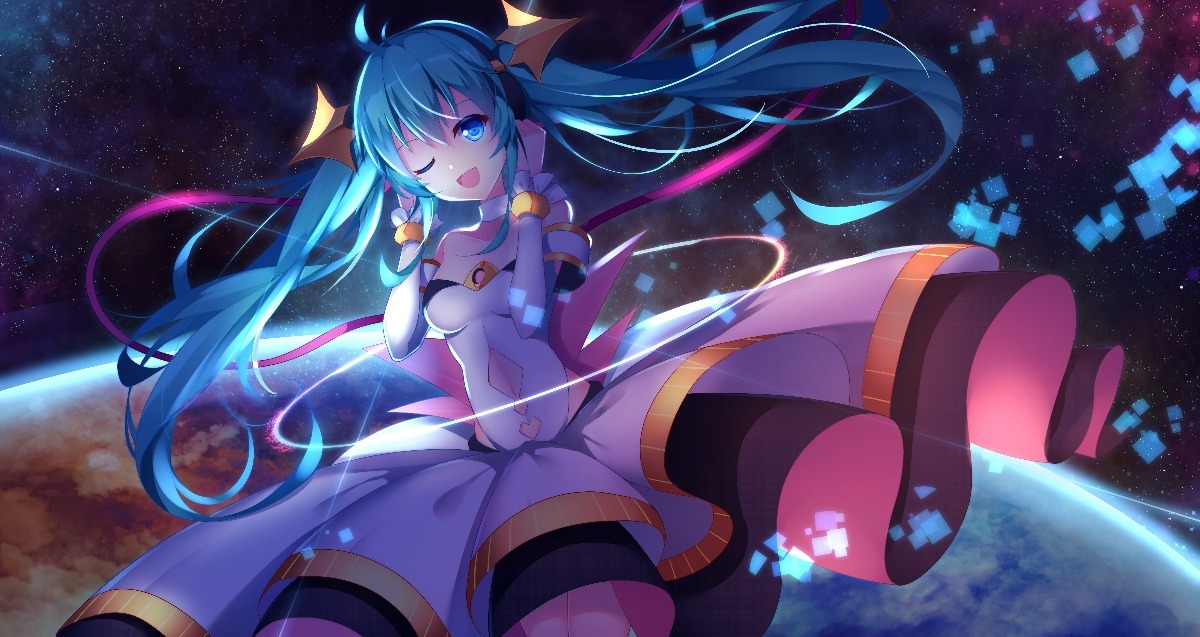 Papel De Parede Adesivo Anime Hatsune Miku Vocaloid 15x20m R