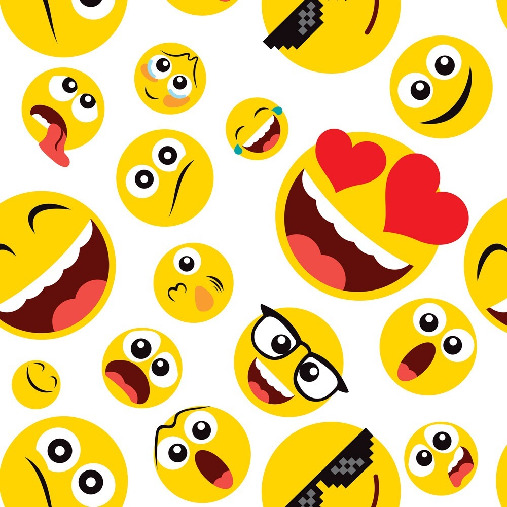 Papel De Parede Emoji  Diversos Internet Auto Colante 3 