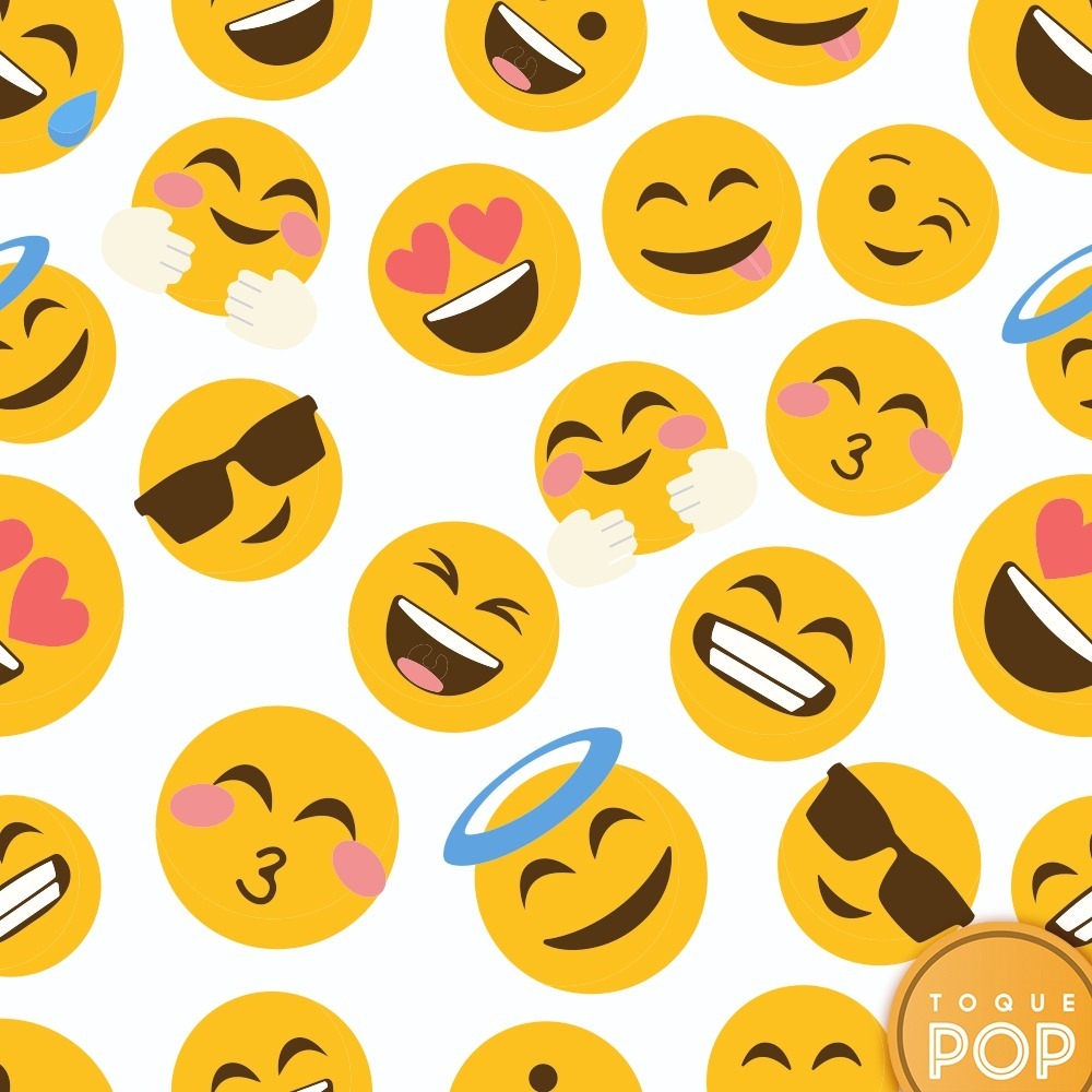 Papel De Parede Emoji Emoticon Smiley Meme Adesivo Rolo 25m R 34