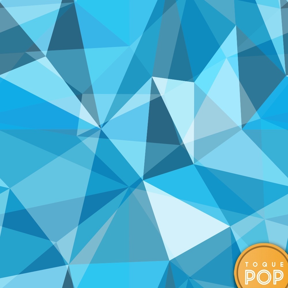Papel De Parede Geometrico Triangulo Azul Tons Moderno 3m