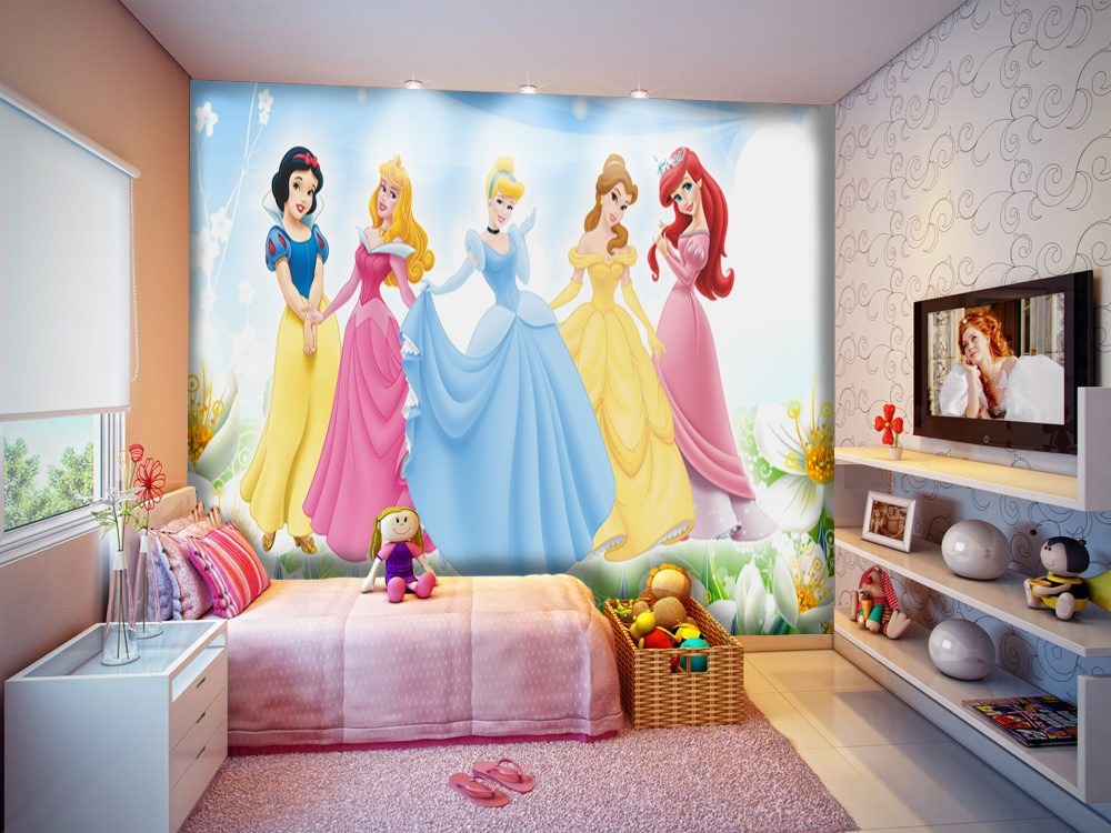 Papel De Parede Infantil Princesas Disney 300m X 240m R 290