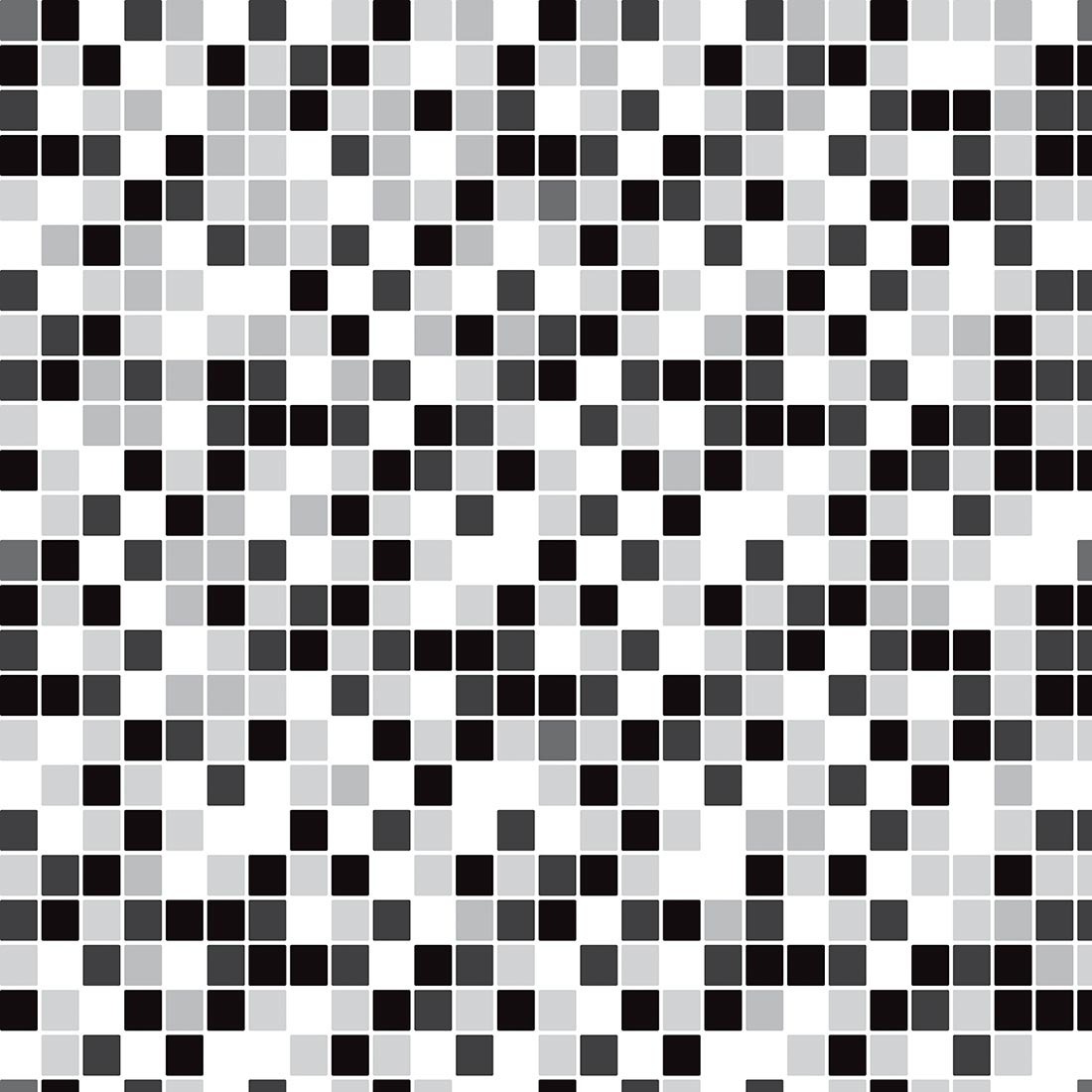Papel De Parede Pastilha 3d Preto Com Cinza Branco 3 Metros