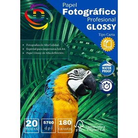 Papel Fotografico Glossy (brillante) 20 Hojas