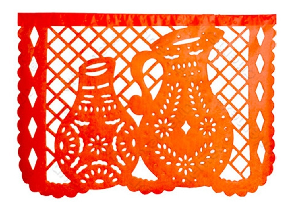 Enramada De Papel Picado Papel Picado - Enramada Flores Papel - $ 360.00 en Mercado Libre